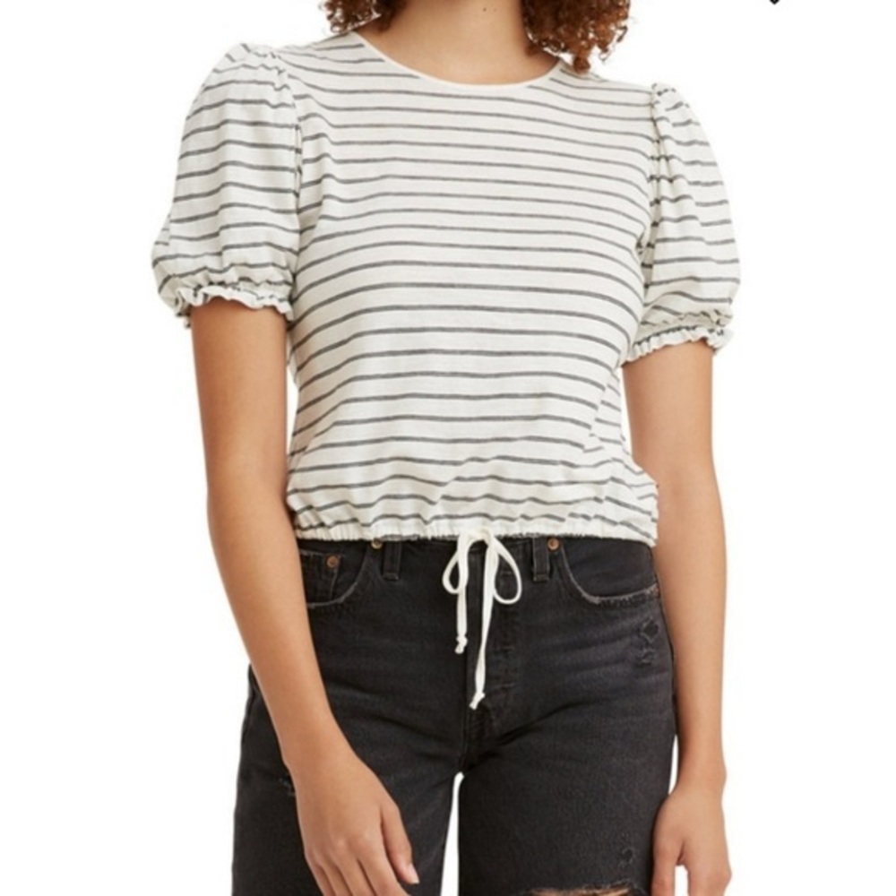 Levi strip puff shirt